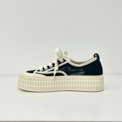 PU Mid Top Canvas Shoes Women Espadrilles Canvas Sneakers For Women