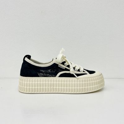 PU Mid Top Canvas Shoes Women Espadrilles Canvas Sneakers For Women