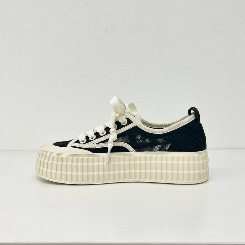 PU Mid Top Canvas Shoes Women Espadrilles Canvas Sneakers For Women