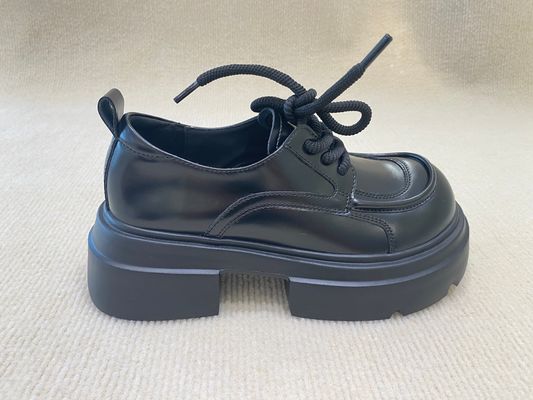 Alle zwarte kanten up muleschoenen Loafers