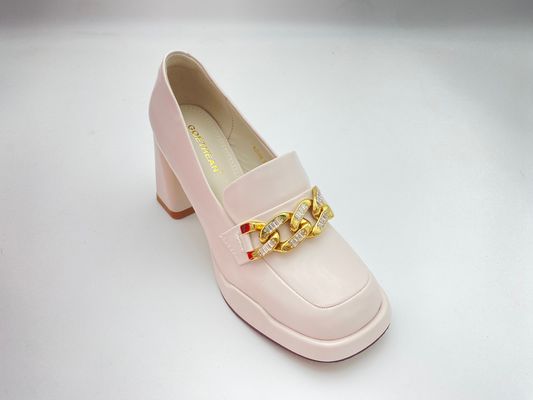 Vrouwen witte hoge hakken met dikke zolen en gemakkelijk af te nemen zomer voor dame